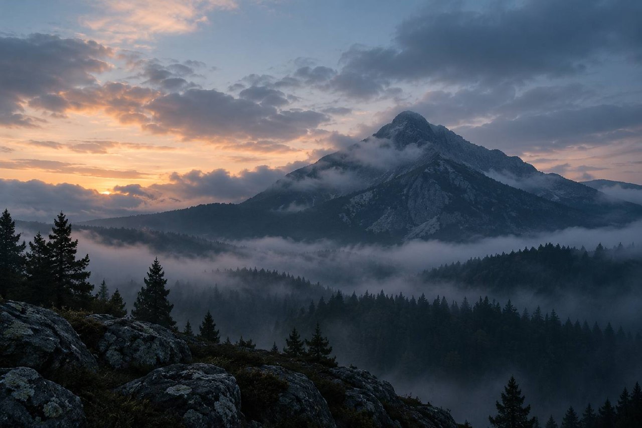 Dawn landscape for the ORNA manifesto
